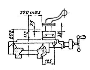 1А62Г Габарит робочого простору токарно-гвинторізного верстата Габарит робочого простору універсального токарно-гвинторізного верстата 1А62Г